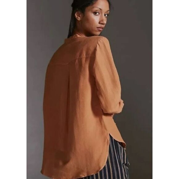 Anthropology Pilcro Ruffled Placket Shirt size M - Picture 4 of 14